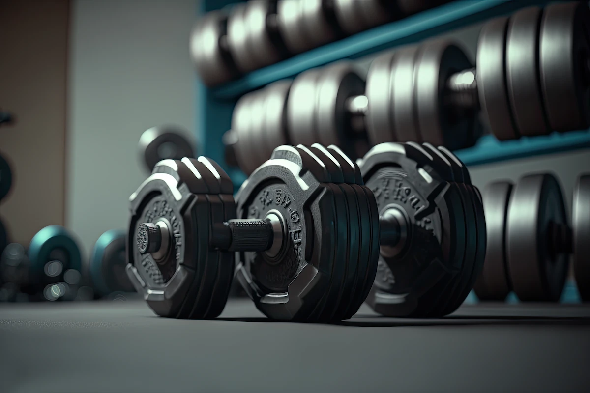 Member weightlifting with a barbell at Muscle Garage
